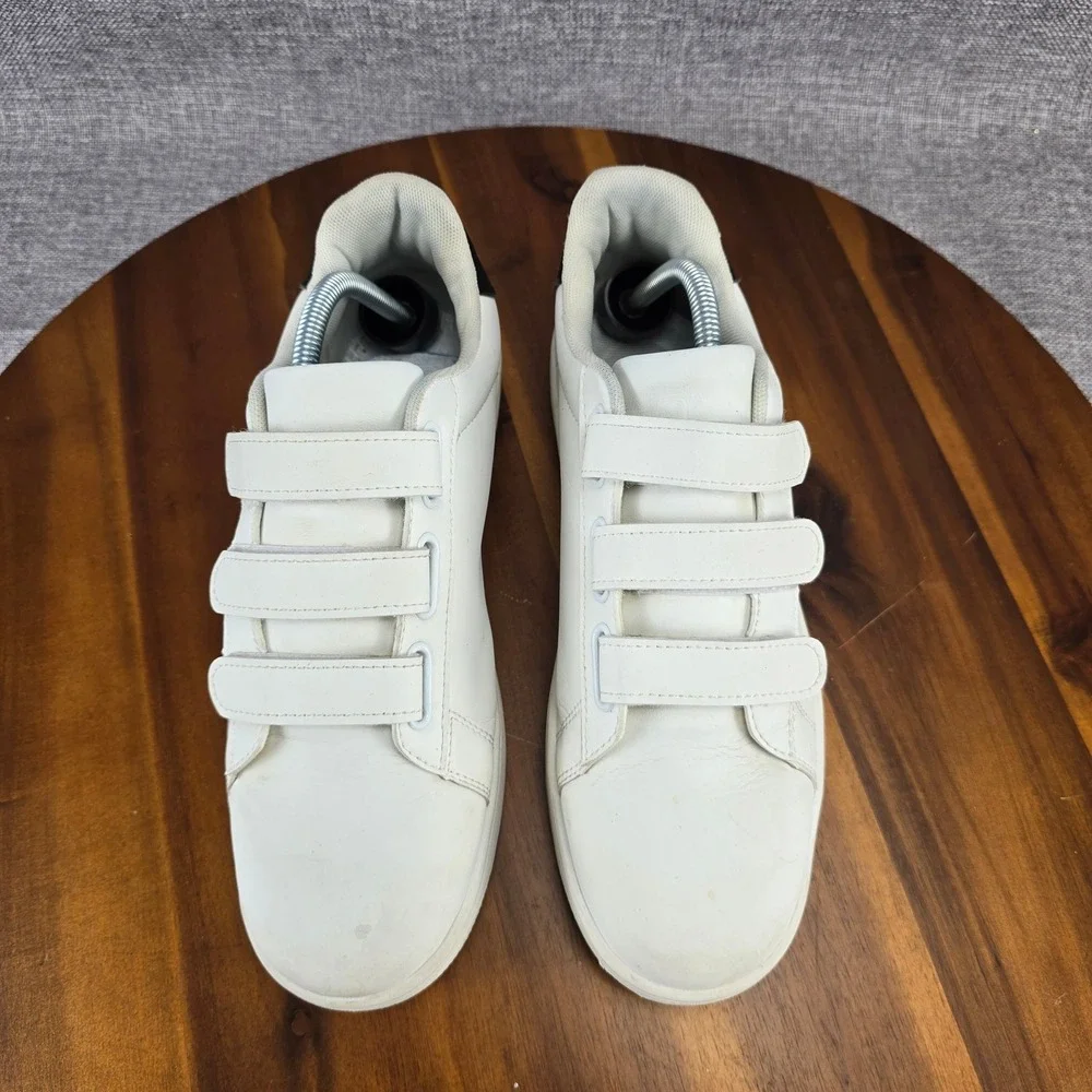 Fashion‎ Sneakers Womens White Low Top CasualShoes Size 12 Hook & Loop